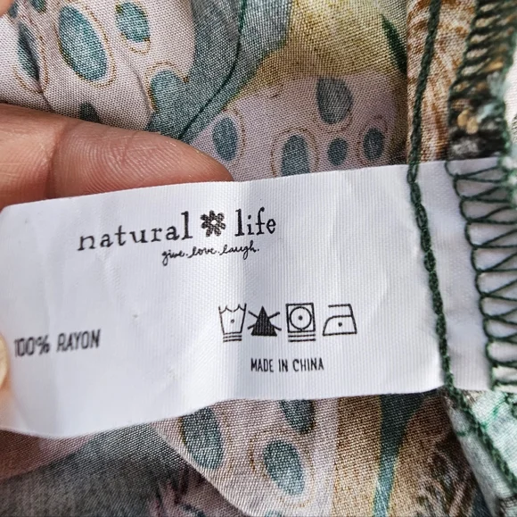 NATURAL LIFE Multicolor Tropical Print Maxi Dress - Green, Yellow & Pink - Picture 5 of 5